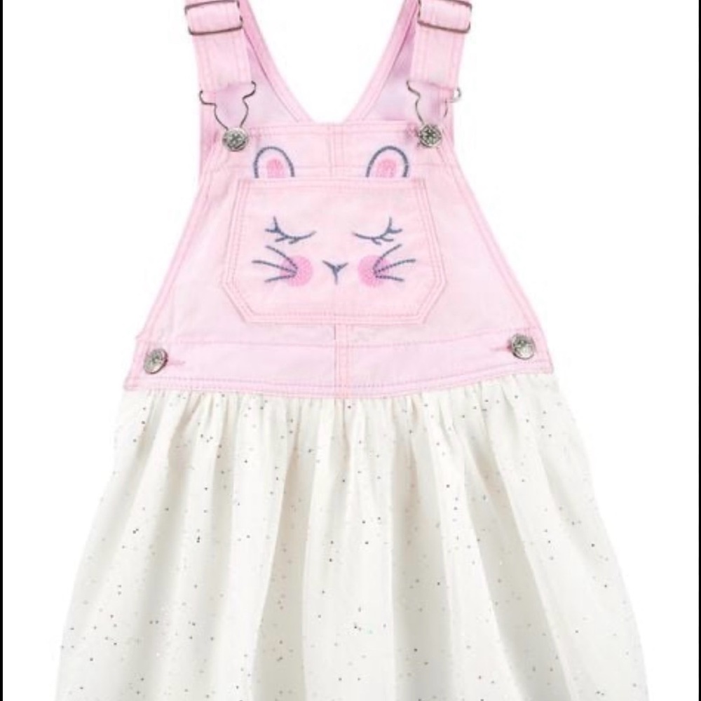 Oshkosh B’gosh Baby Bunny Glitter skirt denim Jumper. Size 3T